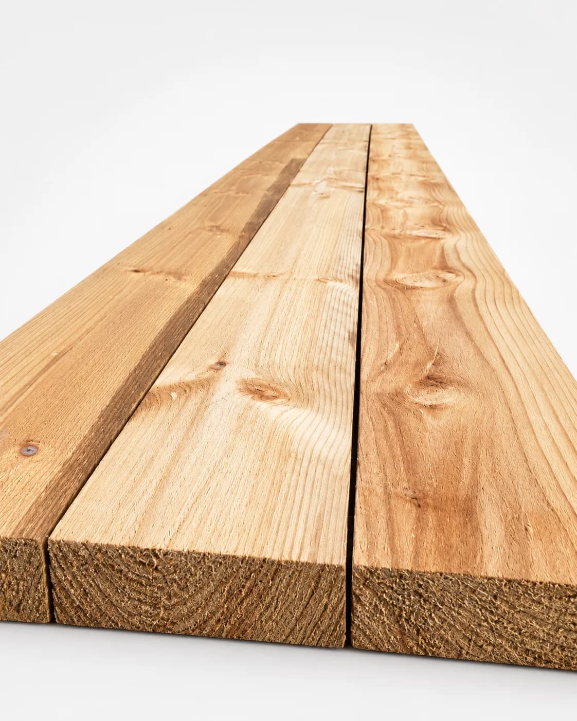 Radiata Pine construction boards shown in perspective.