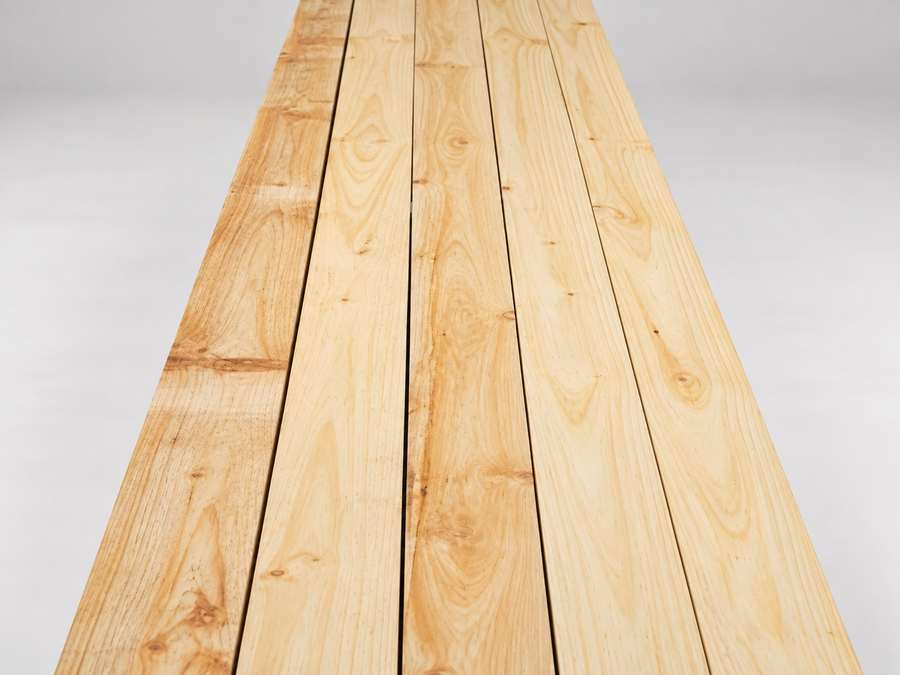 Radiata pine manufacturing boards shown in perspective.