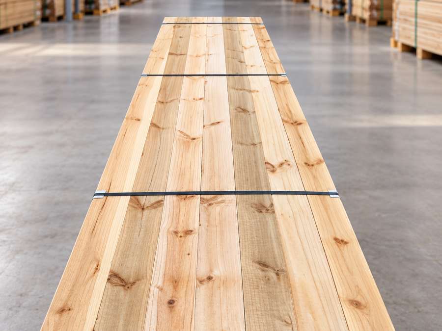 Radiata pine manufacturing timber bundle.